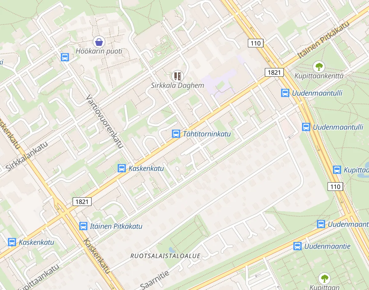 Kartta: Itäinen Pitkäkatu 30, Turku